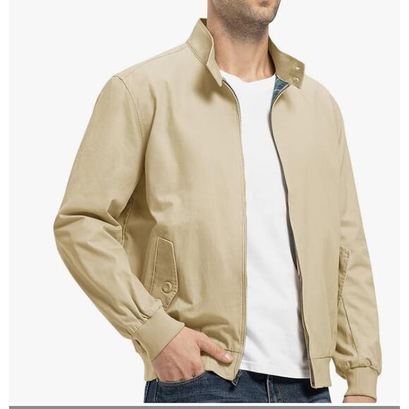 Men's Bomber Jacket Cotton Full Zip SIZE XL - Picture 3 of 7